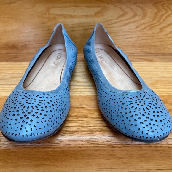 Vionic Women's Robyn Supportive ballet perforated flat shoes Blue Size 11 M - Picture 2 of 15